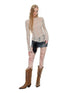 1JINN STUDIO Sheer Cutout Waist Cinch Women&