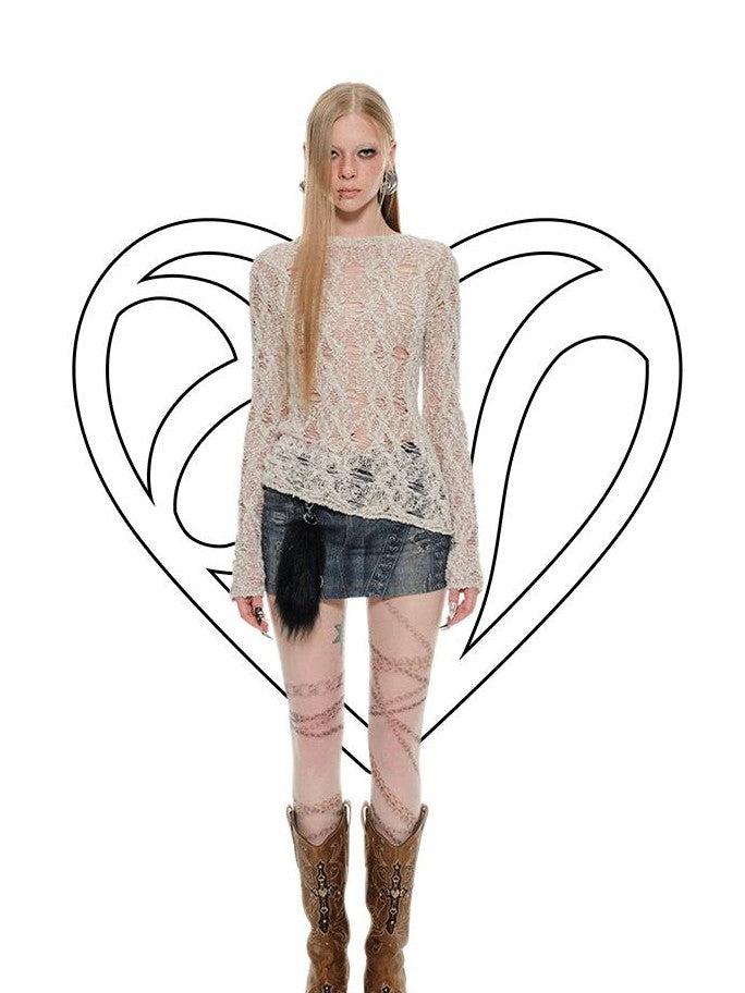 1JINN STUDIO Sheer Cutout Waist Cinch Women&