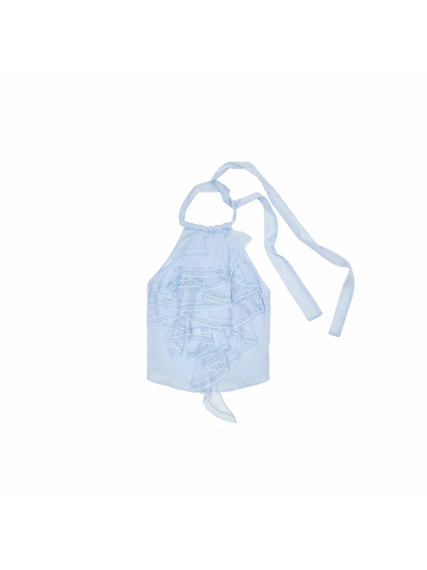 1JINN STUDIO Sheer Open Back Lace Layered Ruffle Women&