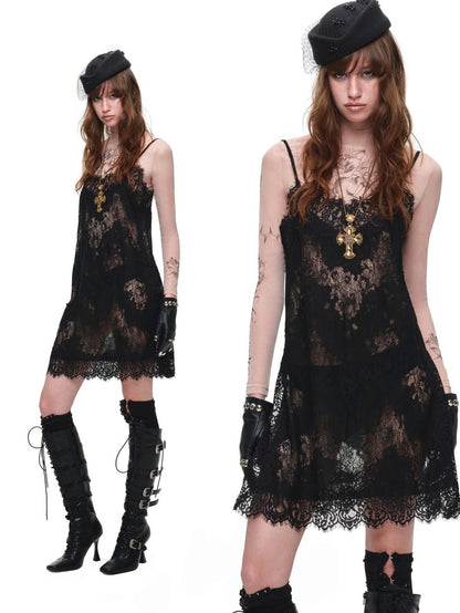 1JINN STUDIO Sheer Tattoo Print Slim Fit Women&