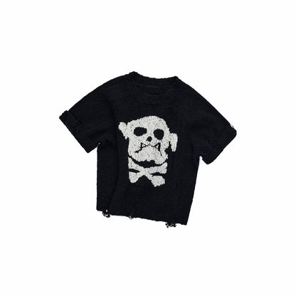 1JINN_STUDIO_Skull_Jacquard_Knit_Ripped_Fitted_Punk_Women&