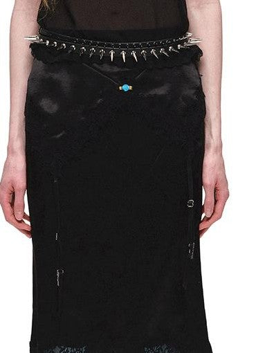 1JINN STUDIO Slimming Deconstructed Lace Paneled Bodycon Women&