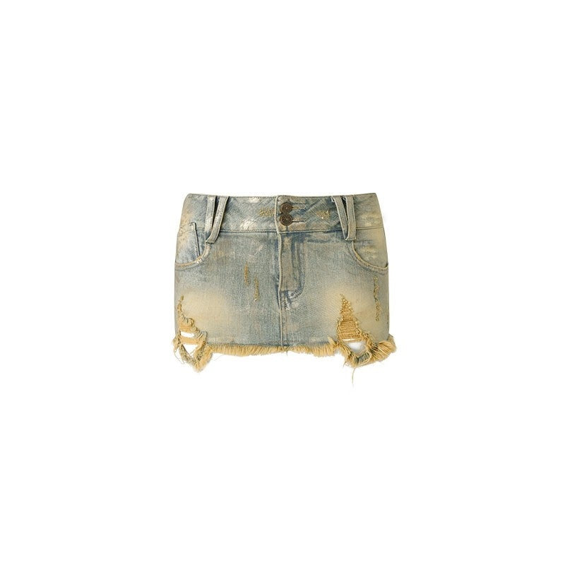 1JINN_STUDIO_Slimming_Gold_Foil_Ripped_Low_Waist_Hip_Hugging_Women&