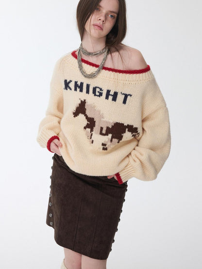 1JINN STUDIO Slouchy Fair Isle Jacquard Chunky Women&