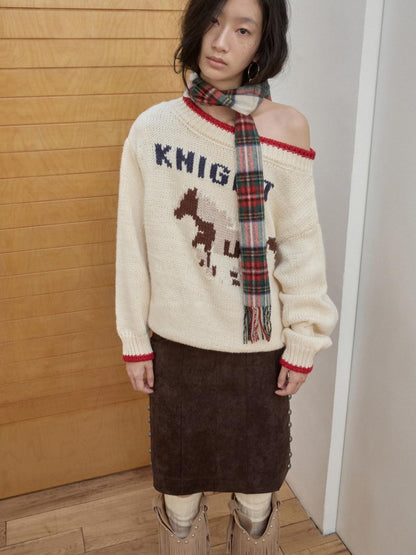 1JINN STUDIO Slouchy Fair Isle Jacquard Chunky Women&