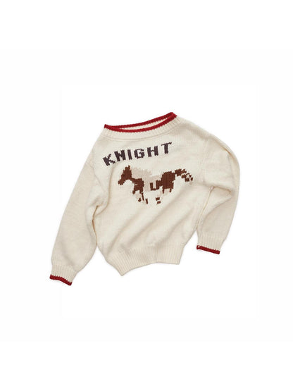 1JINN STUDIO Slouchy Fair Isle Jacquard Chunky Women&