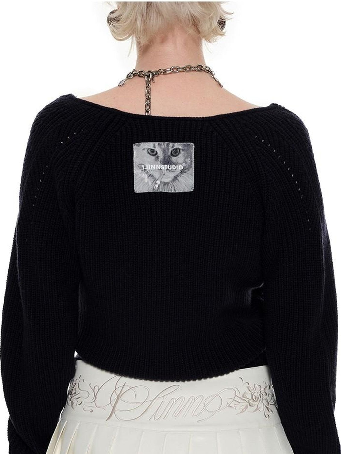 1JINN STUDIO Slouchy V-neck Cinched Waist Long Sleeve Women&