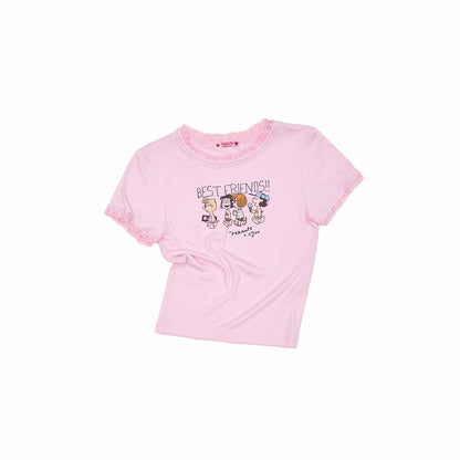 1JINN_STUDIO_Snoopy_Character_Printed_Lace_Trim_Short_Sleeve_Women&
