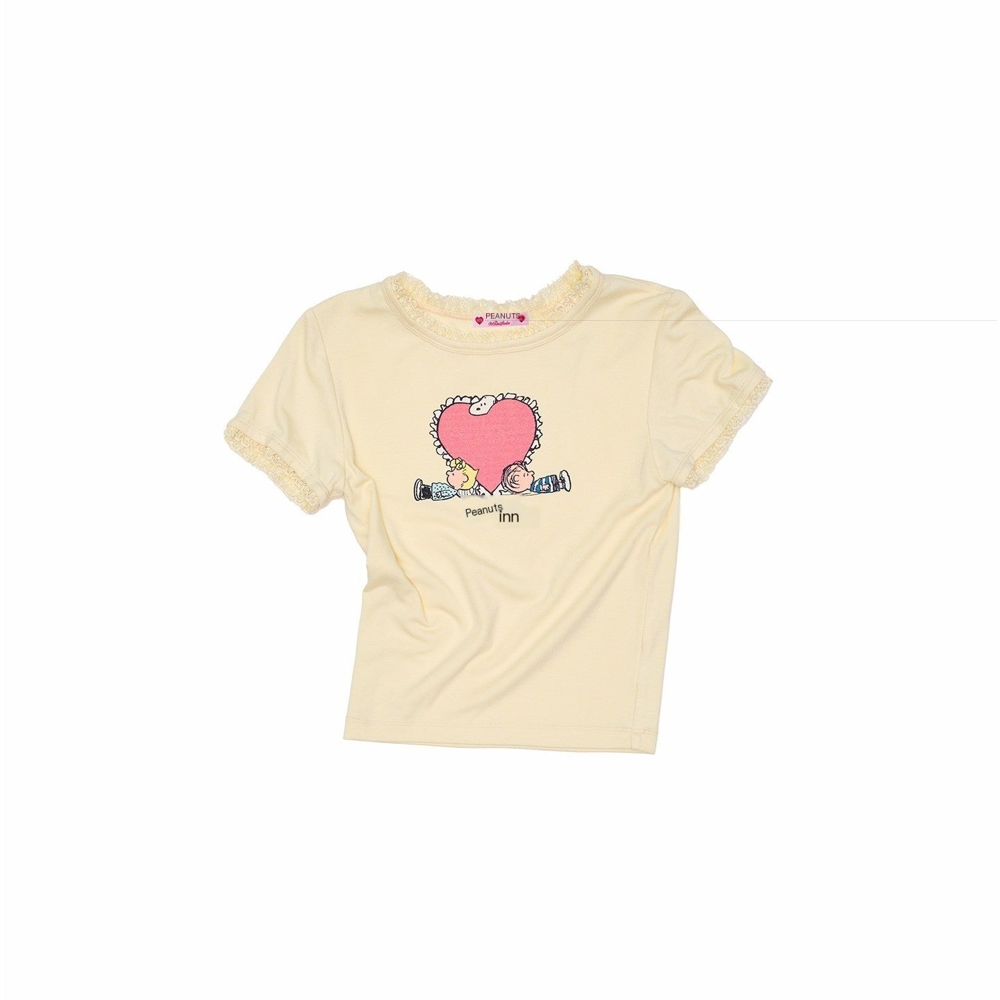 1JINN_STUDIO_Snoopy_Character_Printed_Lace_Trim_Short_Sleeve_Women&