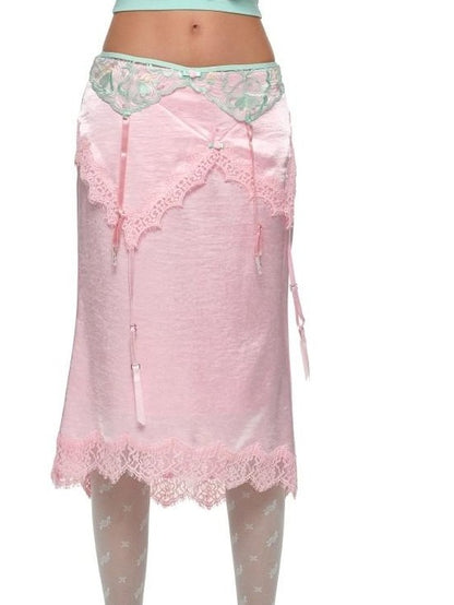 1JINN STUDIO Snoopy Character Printed Lace Trim Short Sleeve Women&