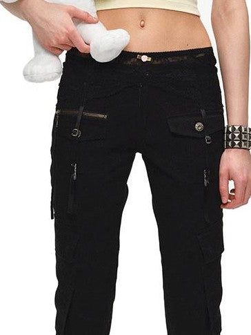 1JINN STUDIO Snoopy Character Printed Lace Trim Short Sleeve Women&
