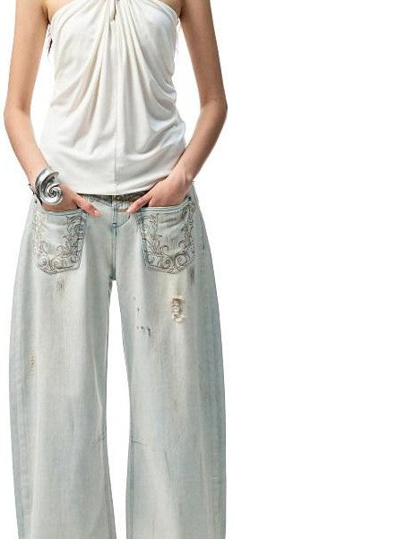 Solid Ruched V Knot High Stretch Women&