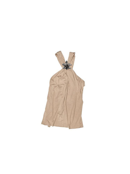 Solid Ruched V Knot High Stretch Women&