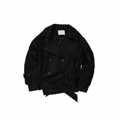 1JINN_STUDIO_Stand_Collar_Curved_Shoulder_Double_Breasted_Belted_Women&