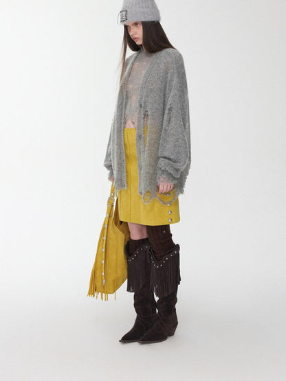 1JINN STUDIO Star Openwork Distressed Women&