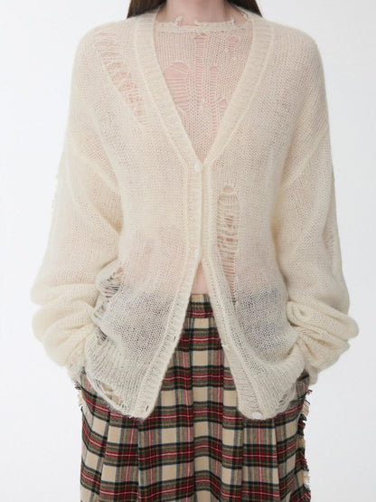 1JINN STUDIO Star Openwork Distressed Women&