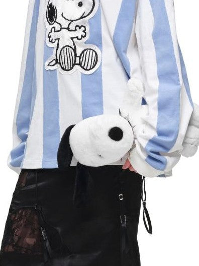 1JINN STUDIO Striped Applique Embroidery Retro Loose Women&