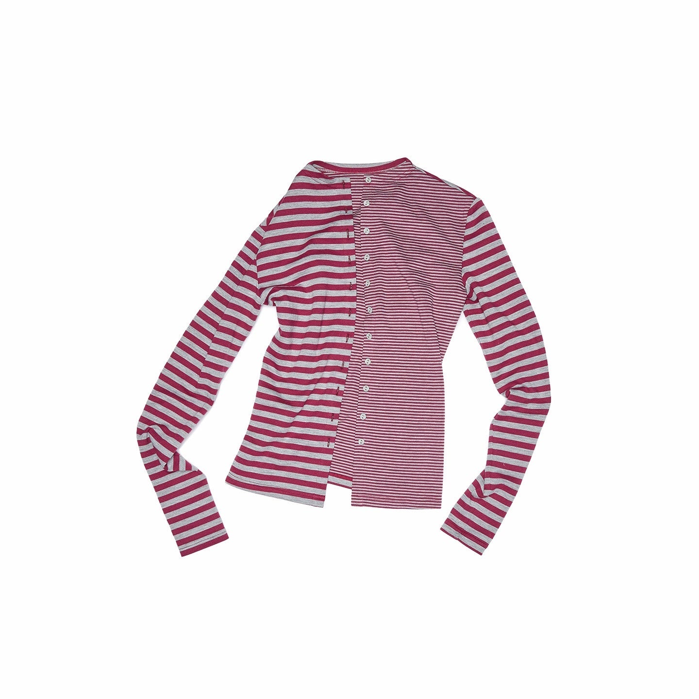 1JINN_STUDIO_Striped_Patchwork_Racerback_Cardigan_Straight_Leg_Women&
