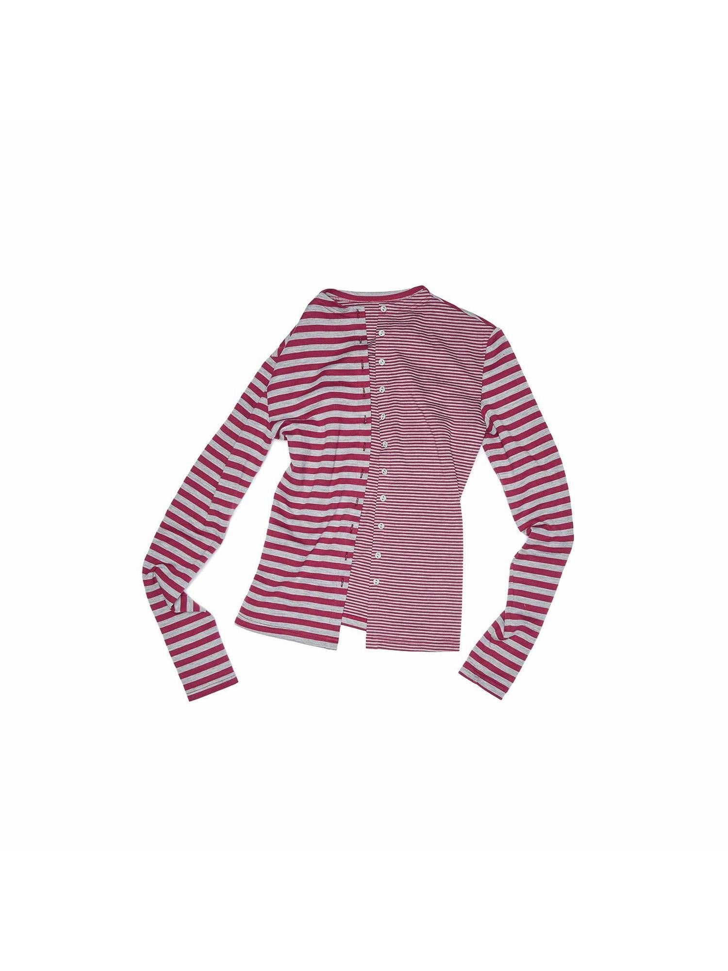1JINN STUDIO Striped Patchwork Racerback Cardigan Straight Leg Women&