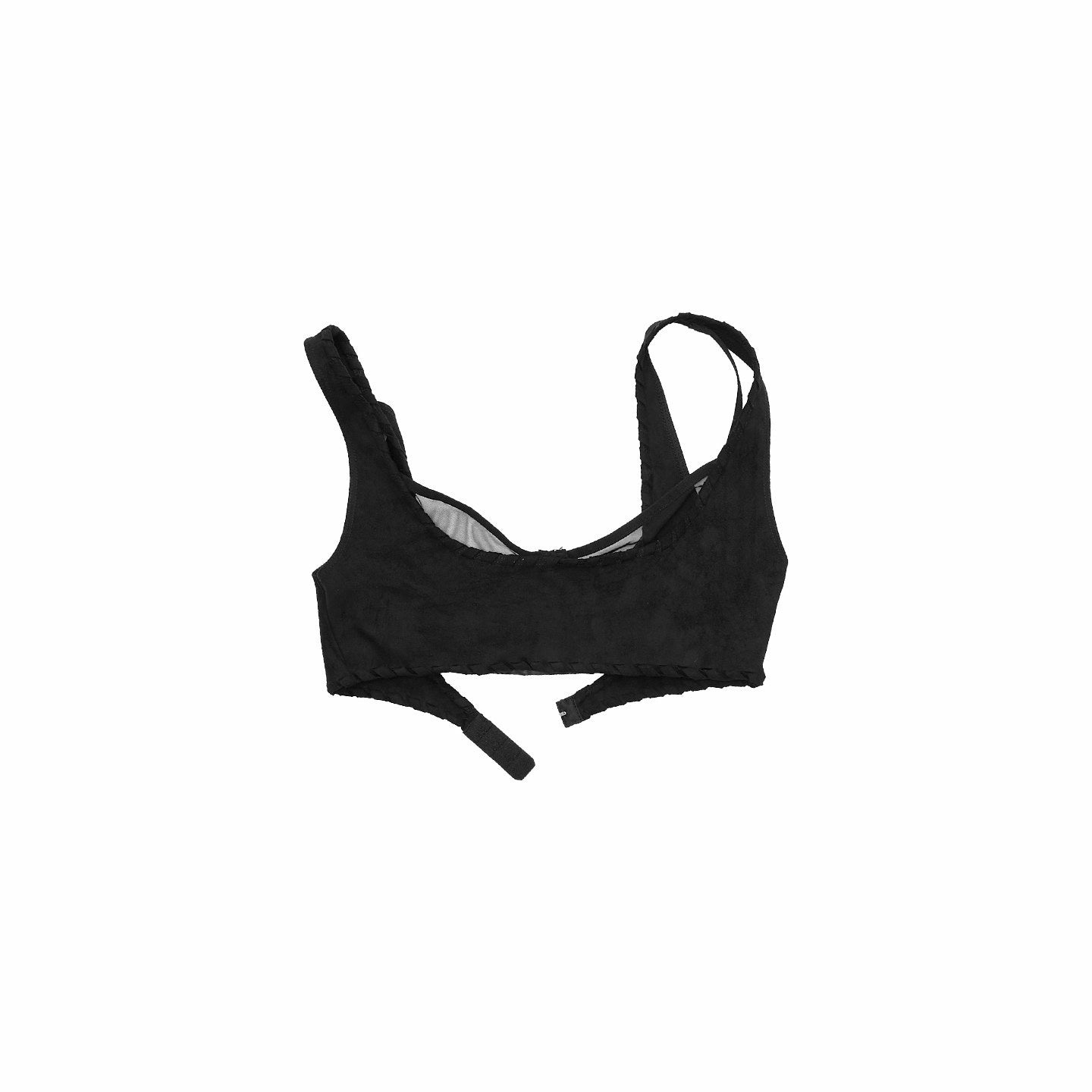 1JINN_STUDIO_Suede_Mesh_Faux_Two_Piece_Lace_Up_Wireless_Women&