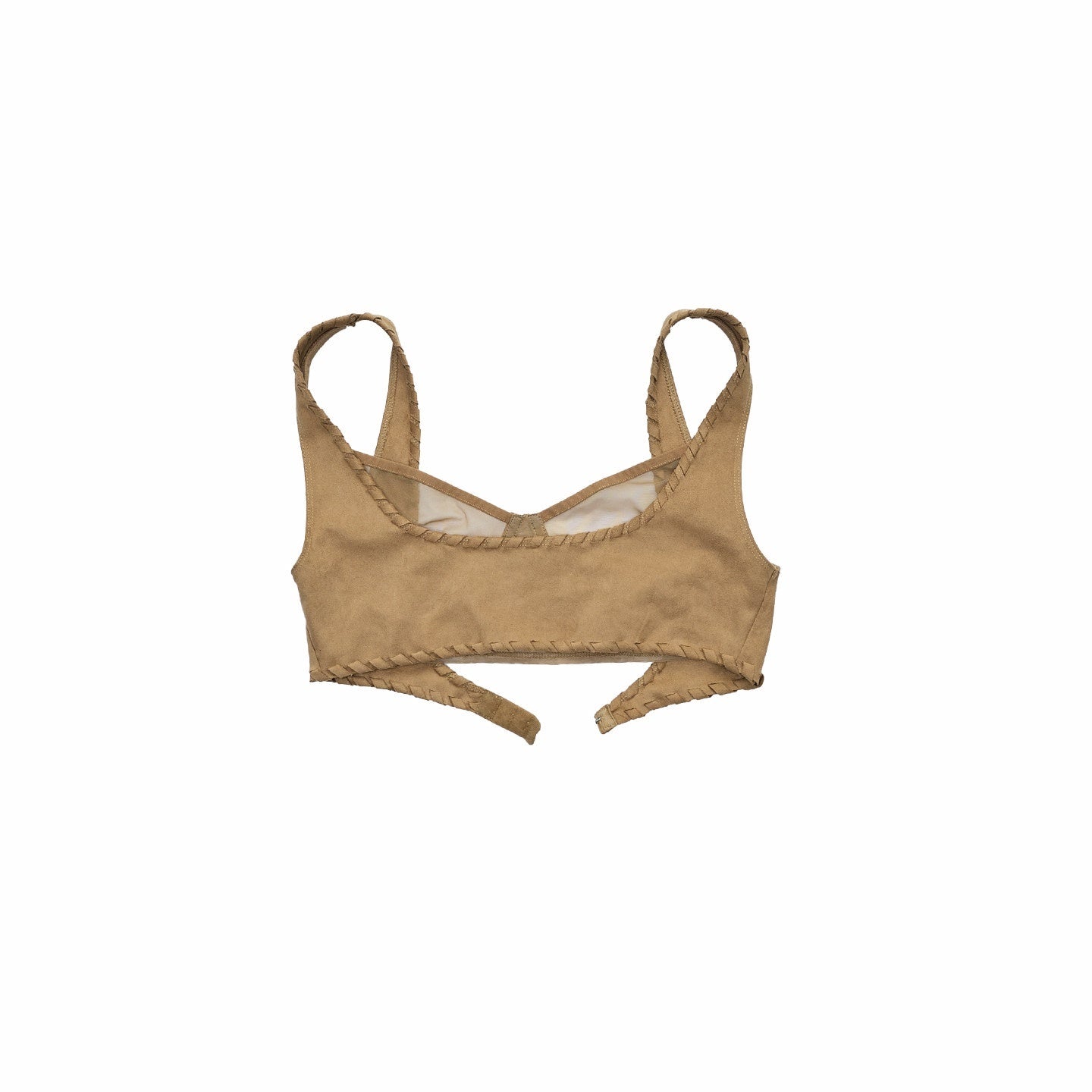 1JINN_STUDIO_Suede_Mesh_Faux_Two_Piece_Lace_Up_Wireless_Women&