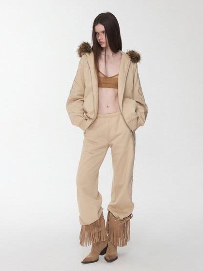 1JINN STUDIO Suede Mesh Faux Two Piece Lace Up Wireless Women&