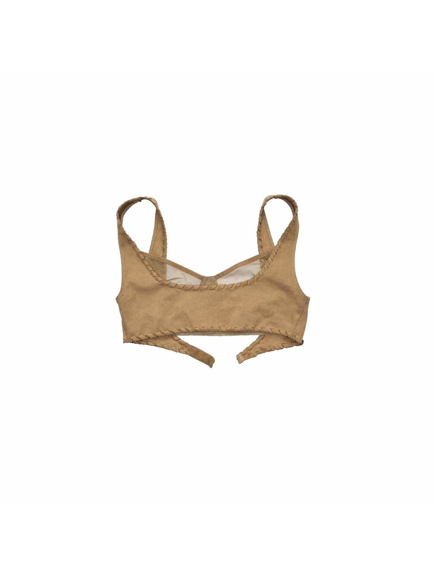 1JINN STUDIO Suede Mesh Faux Two Piece Lace Up Wireless Women&