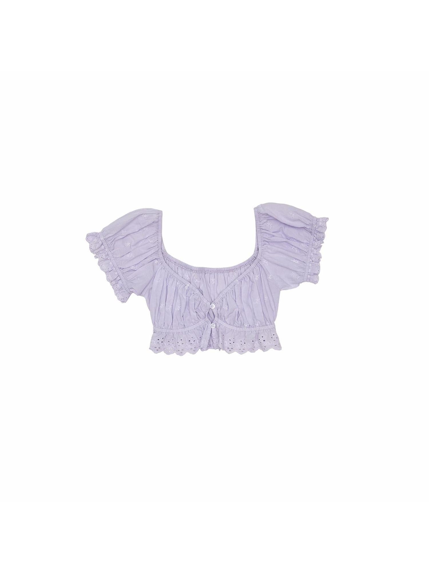 1JINN STUDIO Ultra Cropped Jacquard Short Sleeve Women&