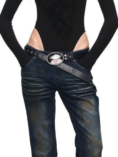 1JINN STUDIO V-neck Embroidered Slim Fit Women&
