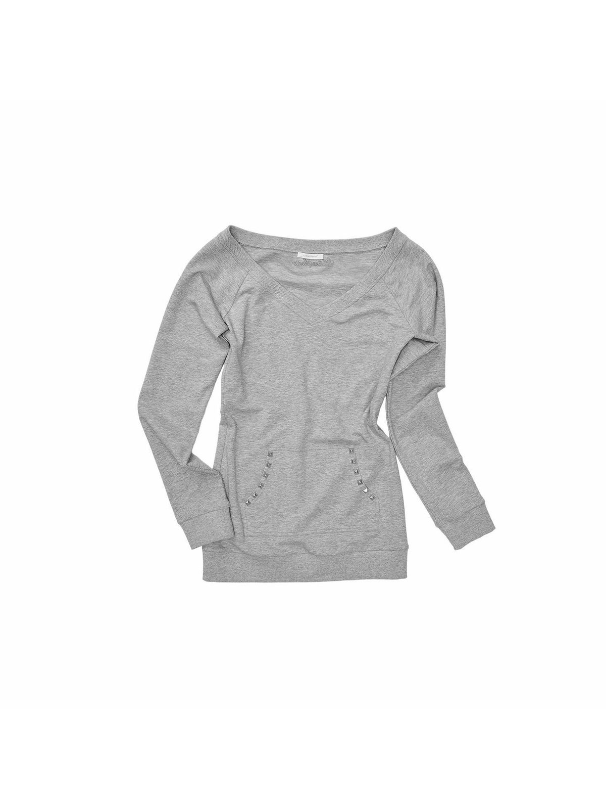 1JINN STUDIO V-neck Studded Solid Color Slim Fit Knit Women&