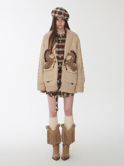 1JINN STUDIO Vintage British Two Tone Check Newsboy Inspired Women&