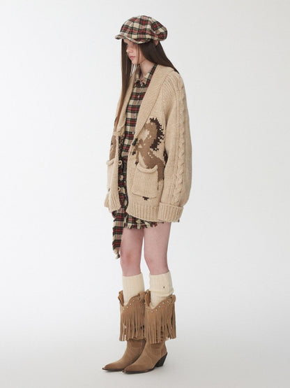 1JINN STUDIO Vintage British Two Tone Check Newsboy Inspired Women&