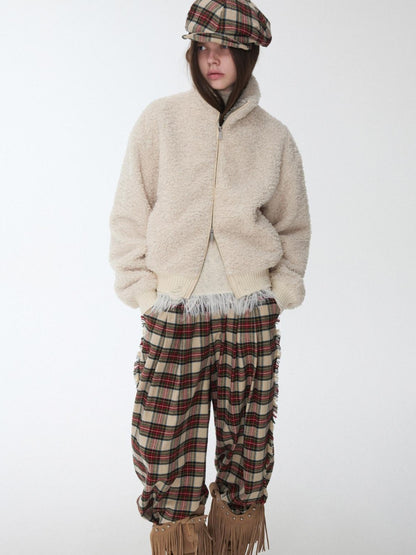 1JINN STUDIO Vintage British Two Tone Check Newsboy Inspired Women&