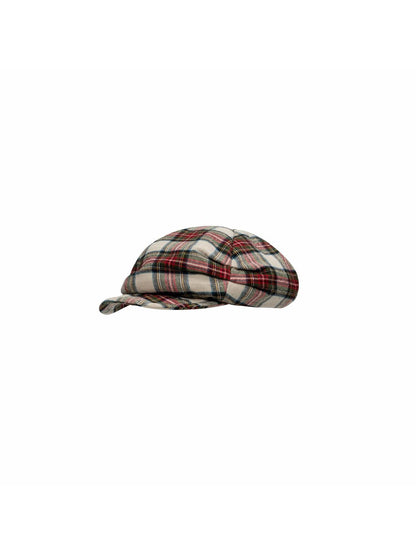 1JINN STUDIO Vintage British Two Tone Check Newsboy Inspired Women&