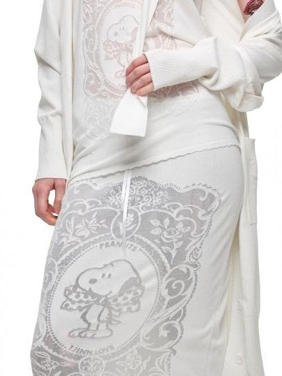 1JINN STUDIO Vintage Burnout Sheer Straight Knit Women&