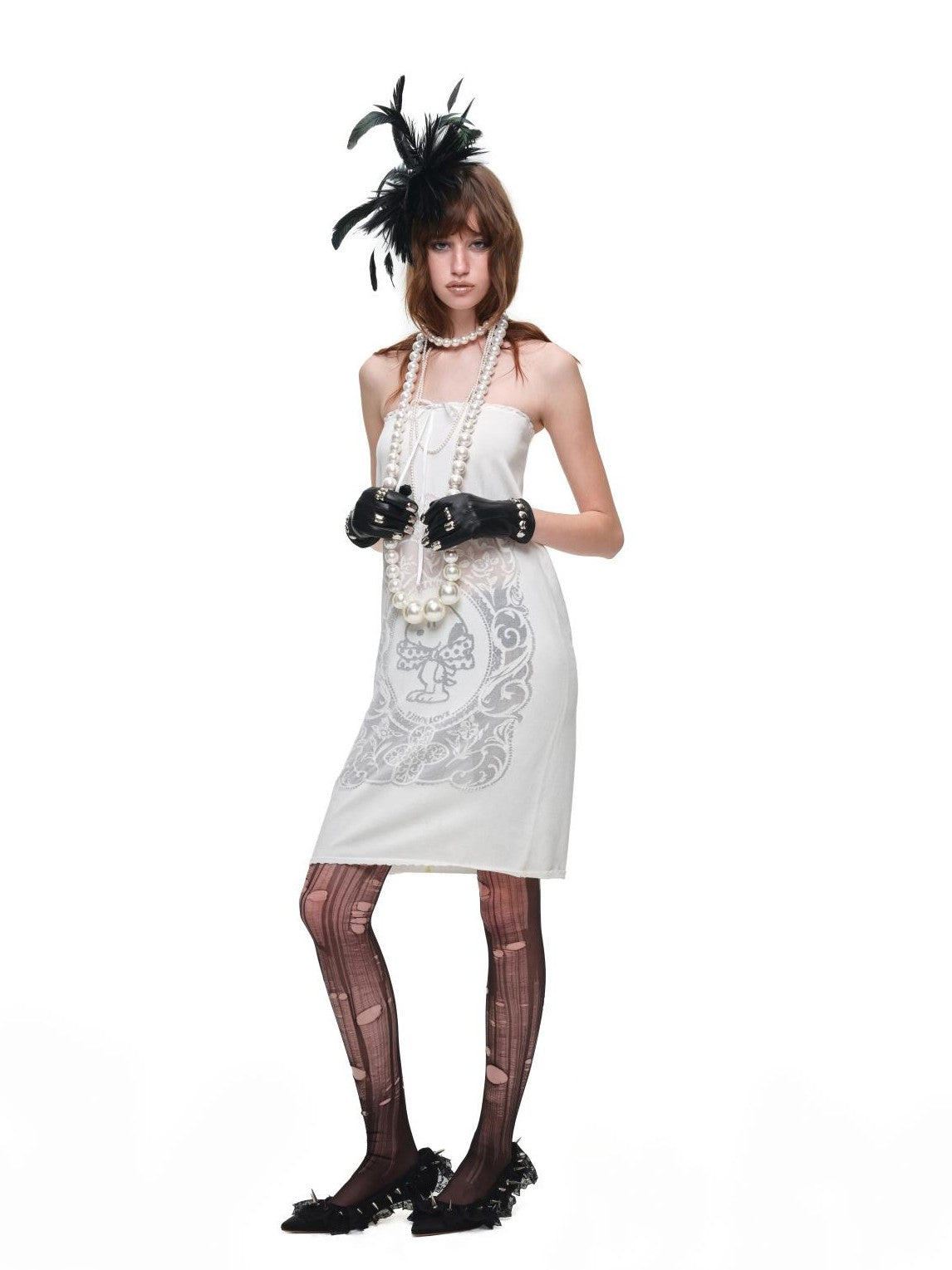 1JINN STUDIO Vintage Burnout Sheer Straight Knit Women&