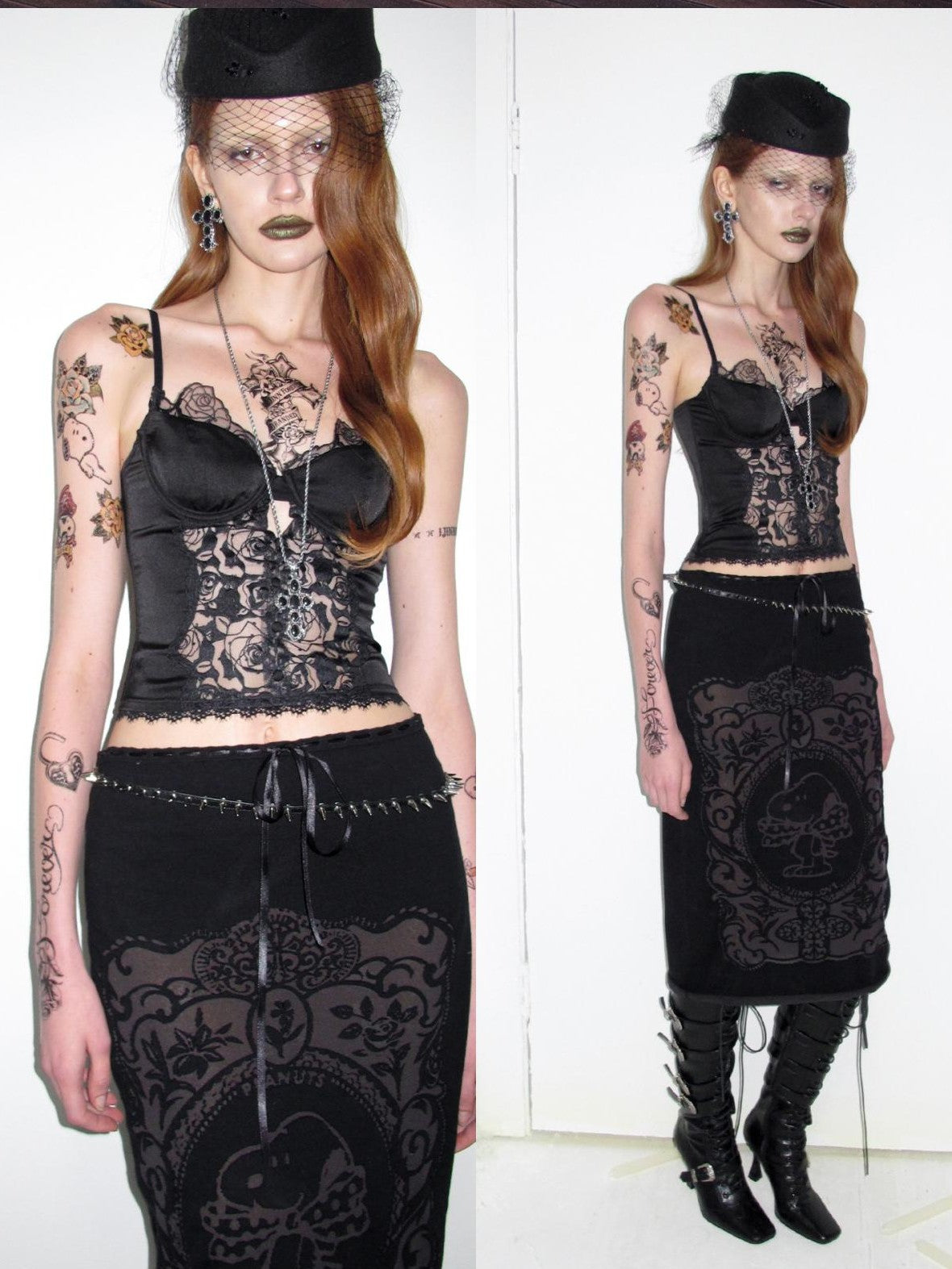 1JINN STUDIO Vintage Burnout Sheer Straight Knit Women&