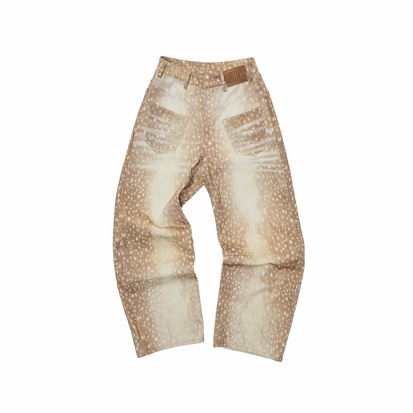 1JINN_STUDIO_Vintage_Deer_Print_Contrast_Embroidery_Low_Rise_Women&