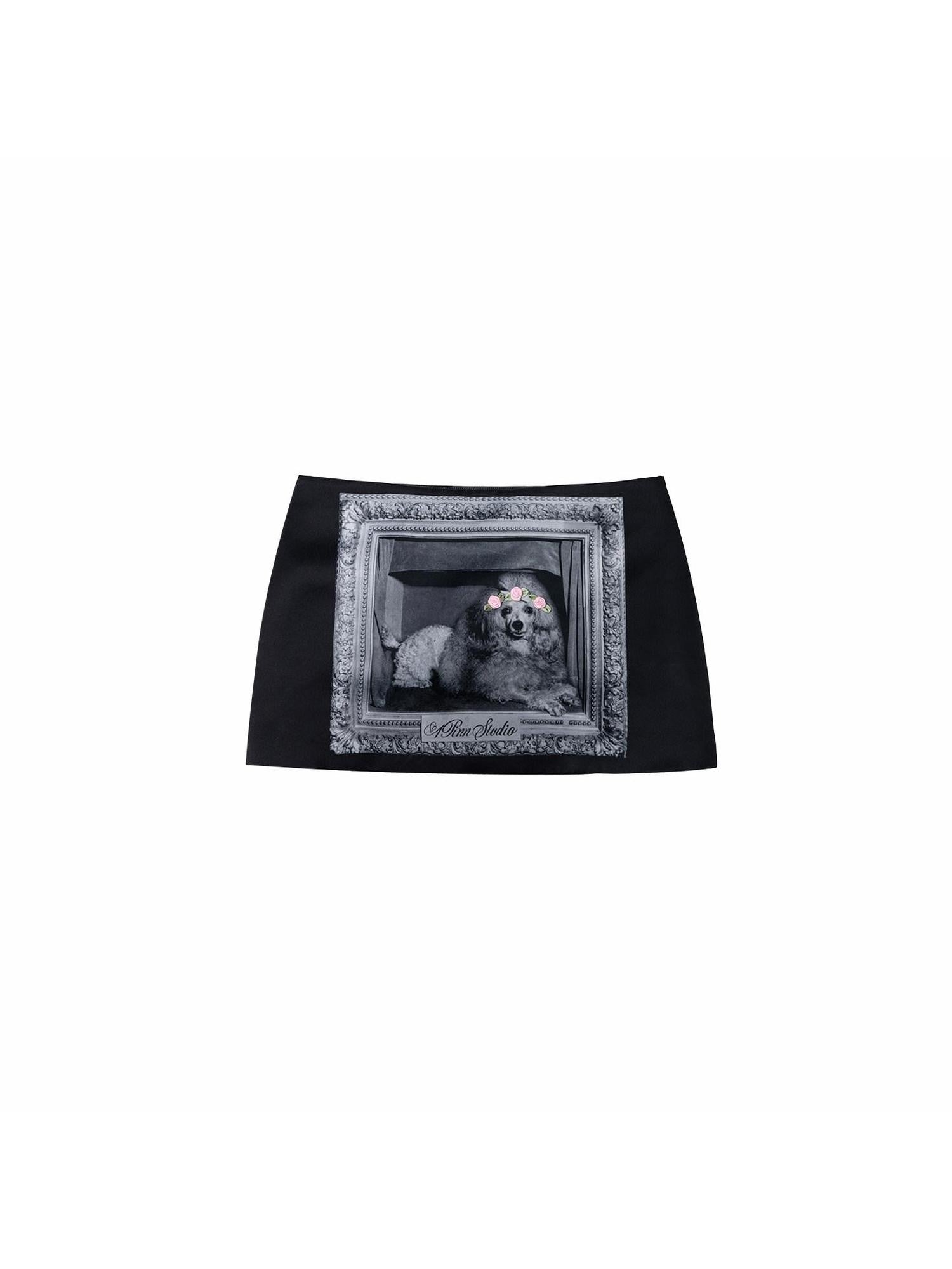 1JINN STUDIO Vintage Frame Dog Print Women&