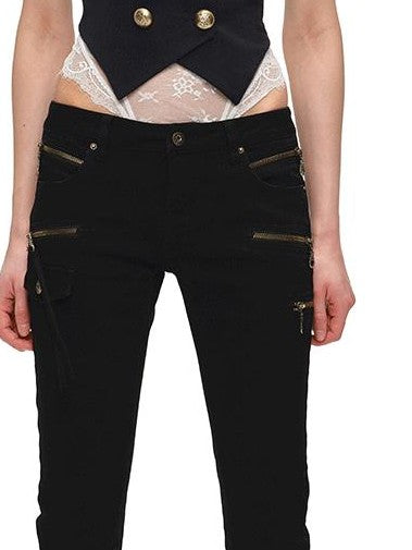 1JINN STUDIO Vintage Nautical Napoleon Collar Slimming Fitted Women&