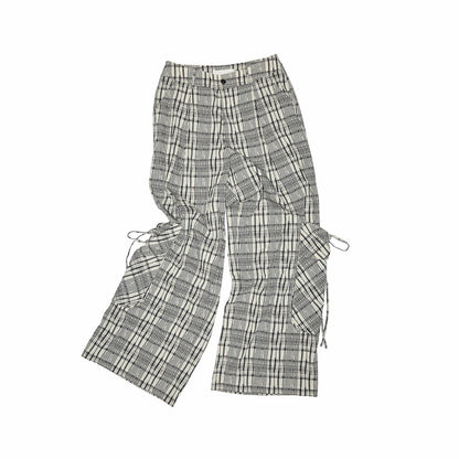 1JINN_STUDIO_Vintage_Plaid_Hooded_Tie_Shirt_Drawstring_Skirt_Women&