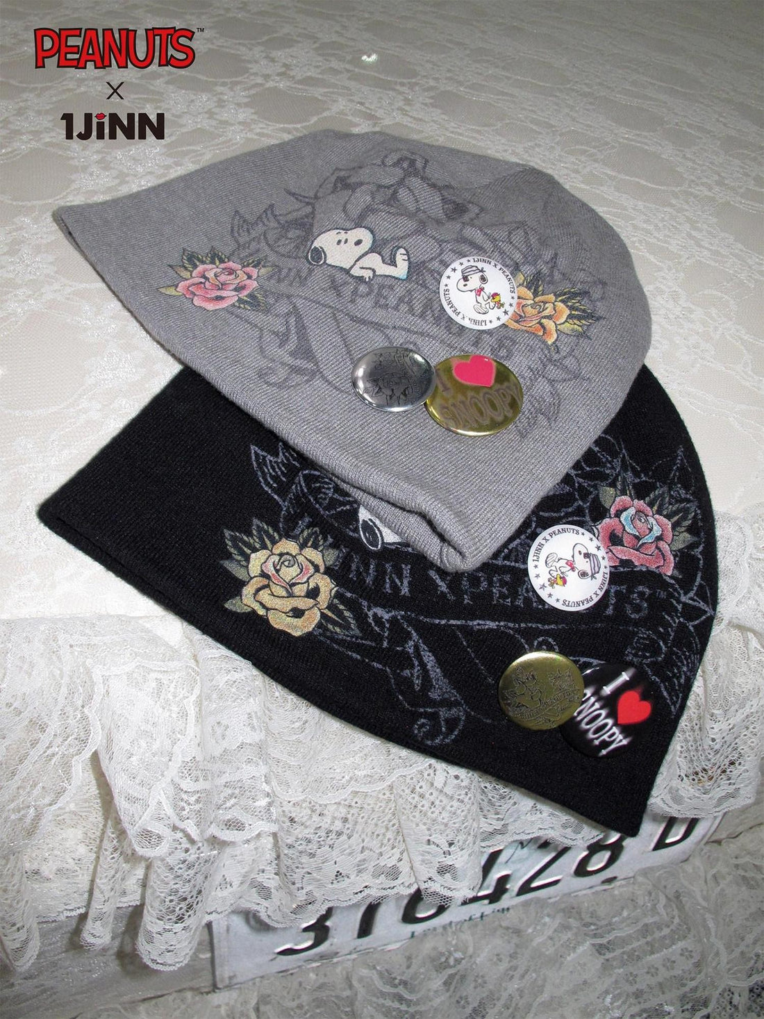 1JINN STUDIO Vintage Printed Slouchy Face Slimming Women&