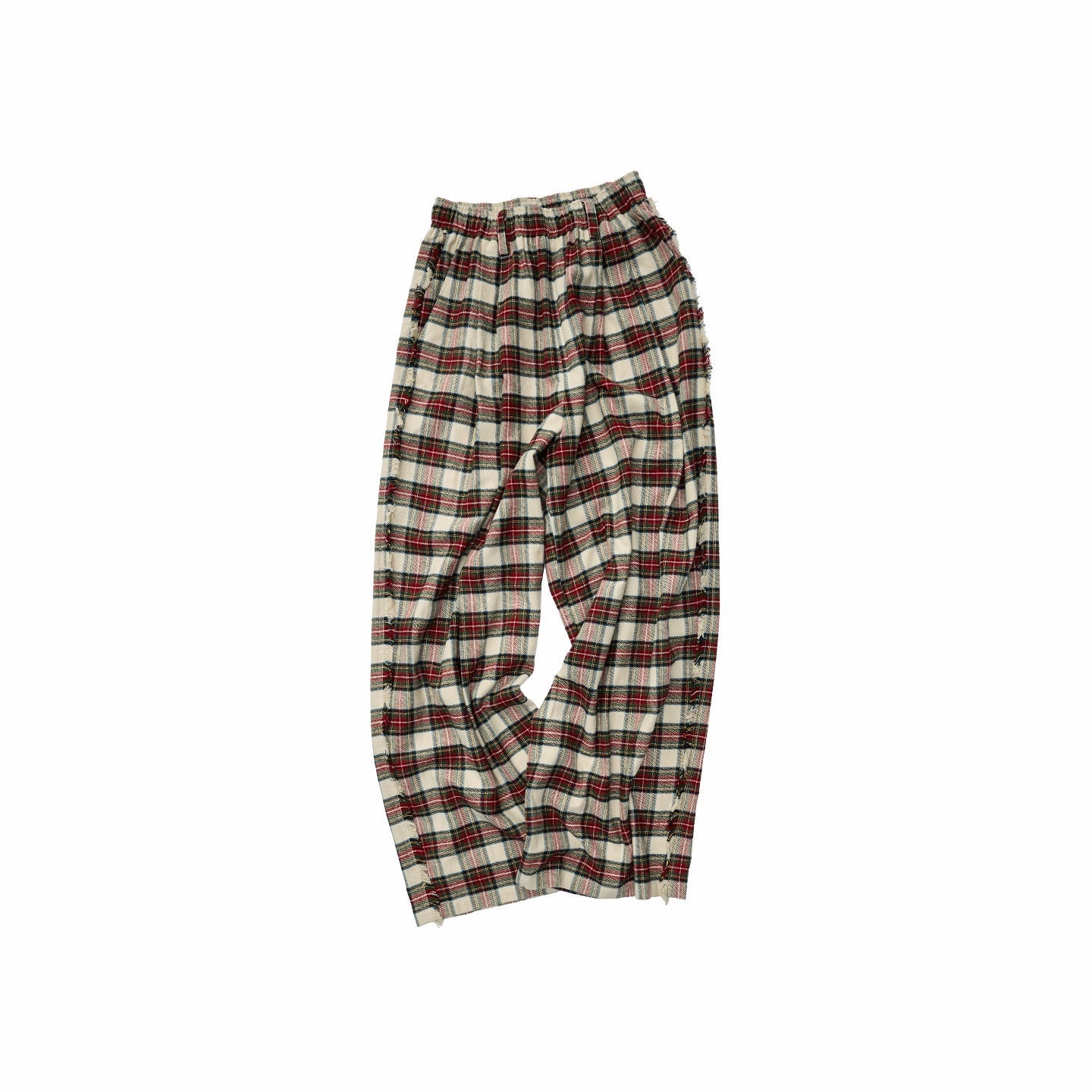 1JINN_STUDIO_Vintage_Red_Plaid_Brushed_Tie_Waist_High_Rise_Women&