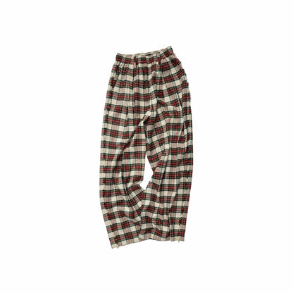 1JINN_STUDIO_Vintage_Red_Plaid_Brushed_Tie_Waist_High_Rise_Women&