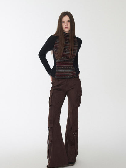 1JINN STUDIO Vintage Studded Multi Pocket Cargo Tie Slim Women&