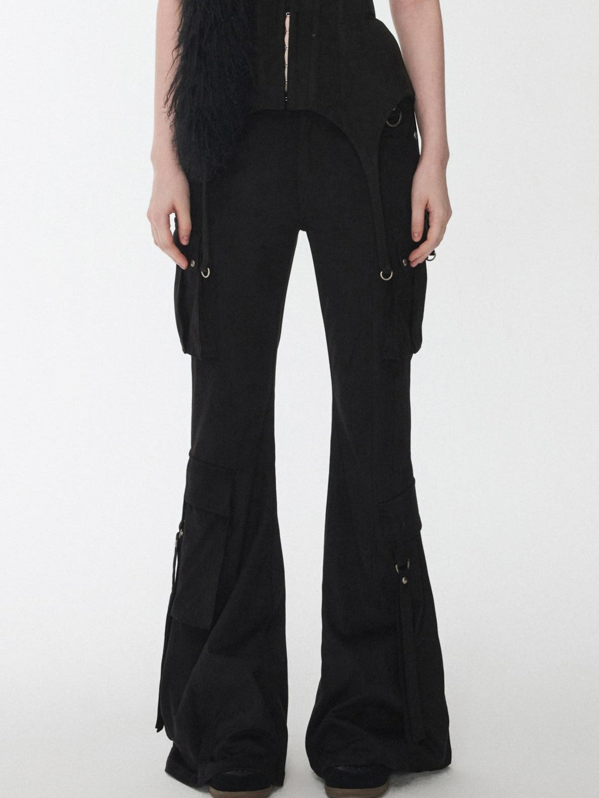 1JINN STUDIO Vintage Studded Multi Pocket Cargo Tie Slim Women&