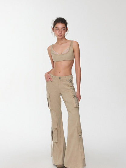 1JINN STUDIO Vintage Studded Multi Pocket Cargo Tie Slim Women&