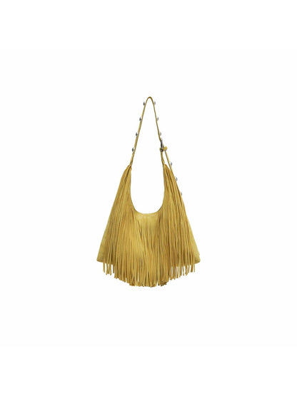1JINN STUDIO Vintage Tassel Studded Large Capacity Tote Women&