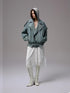 1JINN STUDIO Vintage Washed Biker Drop Shoulder Loose Fit Slim Women&
