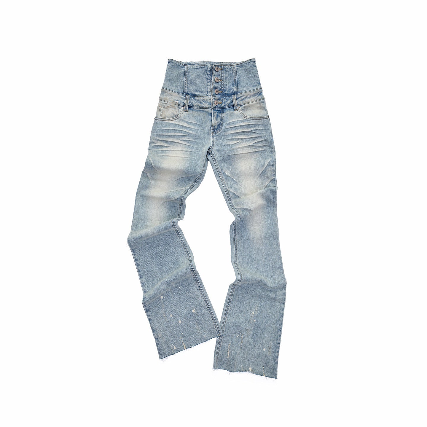 1JINN_STUDIO_Vintage_Washed_High_Waist_Panel_Asymmetrical_Brushed_Women&